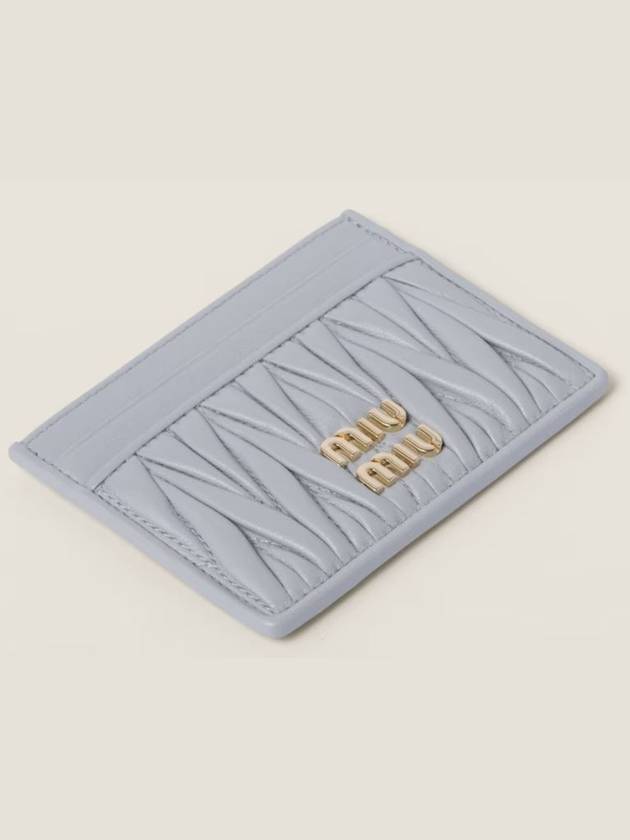 Materasse Nappa Leather Card Wallet Pearl Grey - MIU MIU - BALAAN 3