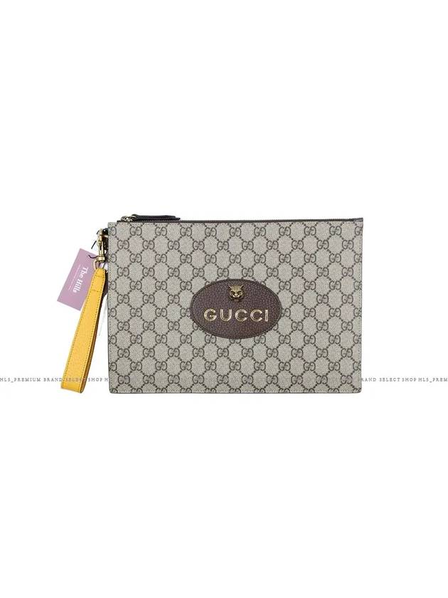 Neo Vintage GG Supreme Clutch Bag Beige Ebony - GUCCI - BALAAN 3