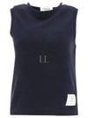 Women's Pick Rib Gusset Boat Neck Sleeveless Navy - THOM BROWNE - BALAAN 2