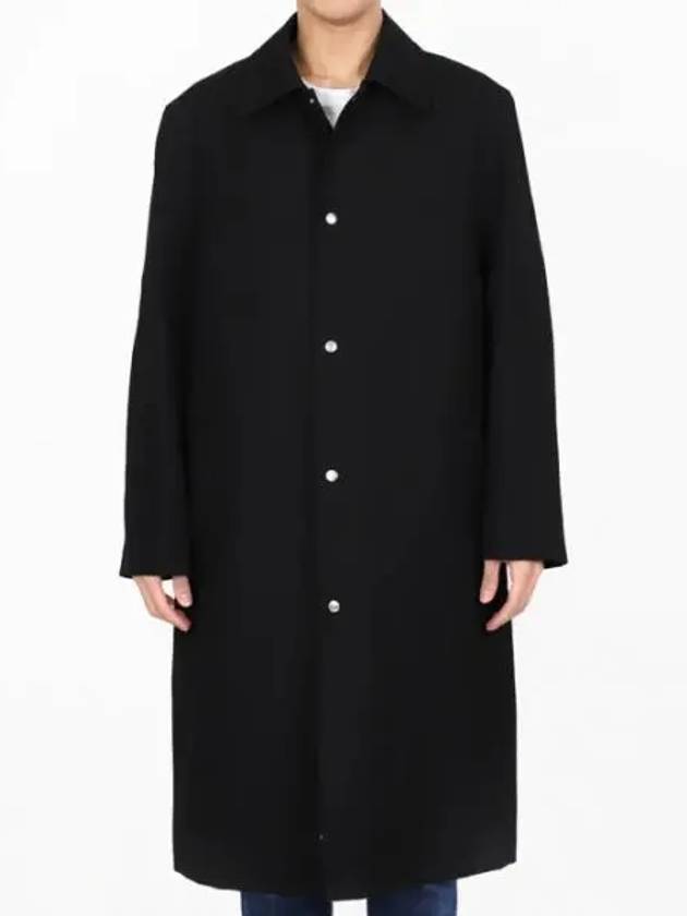 Wardrobe W Sports Wool Trench Coat Black - JIL SANDER - BALAAN 1