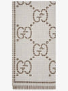 Houndstooth GG Jacquard Wool Muffler Ivory - GUCCI - BALAAN 3