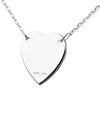 Trademark Heart Pendant Necklace Silver - GUCCI - BALAAN 10