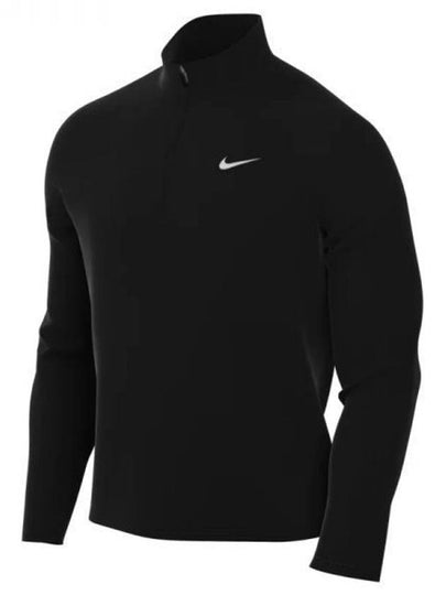 Men's Dry Fit Pacer Half Zip Long Sleeves T Shirt Black - NIKE - BALAAN 2