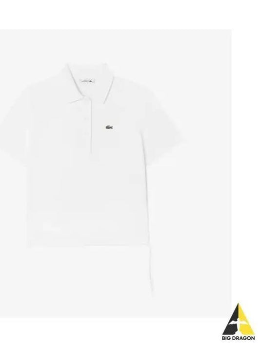 Women s side ribbon polo shirt white - LACOSTE - BALAAN 1