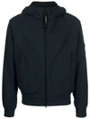 Logo Patch Hooded Sports Jacket Navy - CP COMPANY - BALAAN 1