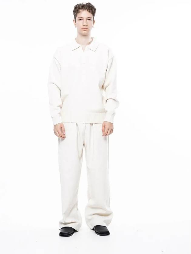 Men s M243PT02IV Jaguard String Rug Pants Ivory - CHANCE'S NOI - BALAAN 4