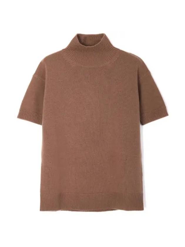 Paola High Neck Wool Knit Top Camel - MAX MARA - BALAAN 1