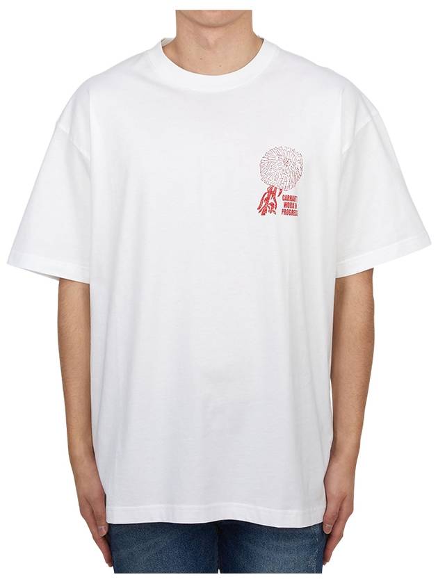 Chrysanthemum Short Sleeve T Shirt White - CARHARTT WIP - BALAAN 1