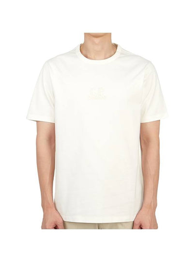 Embroidered Logo Cotton Short Sleeve T-Shirt White - CP COMPANY - BALAAN 2