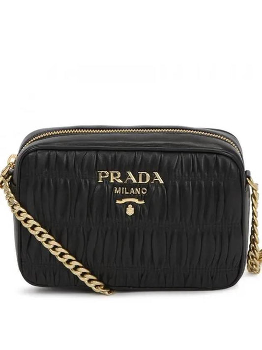 Nappa Goffre Cross Bag Black - PRADA - BALAAN 2