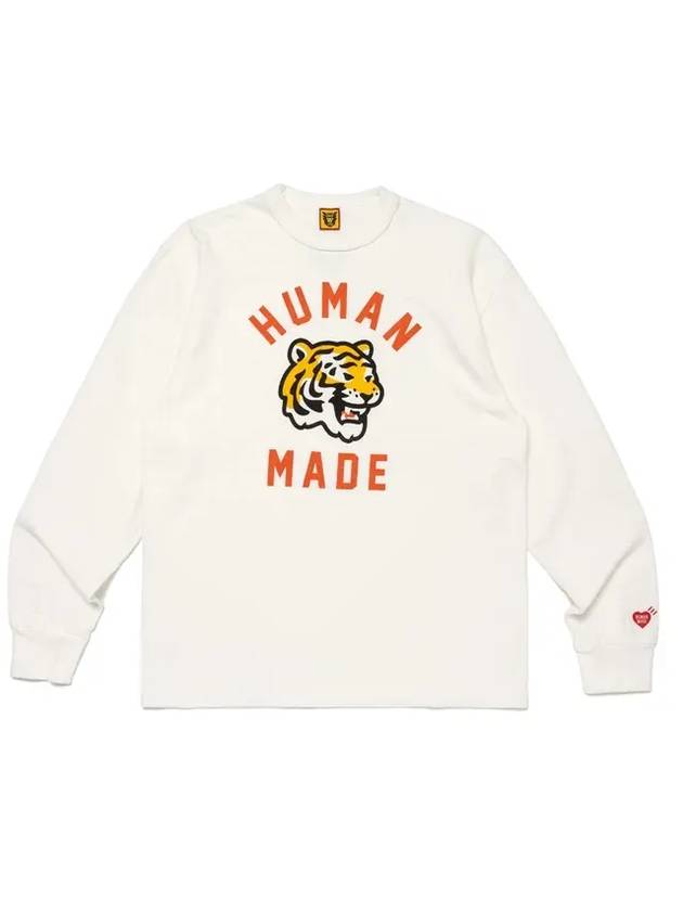 Graphic Long Sleeve T-Shirt White - HUMAN MADE - BALAAN 1