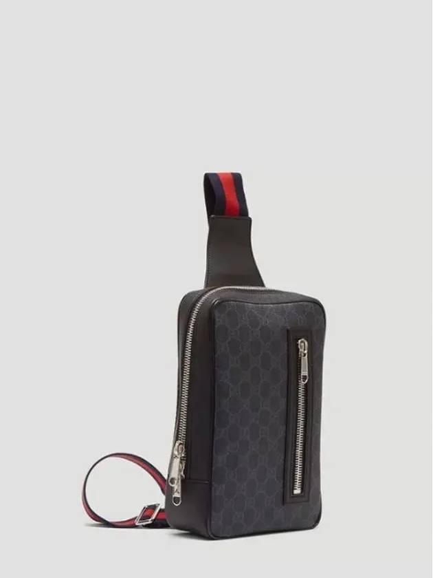 Supreme Print Web Stripe Webbing Strap Coated Black Belt Hip Sack - GUCCI - BALAAN 3