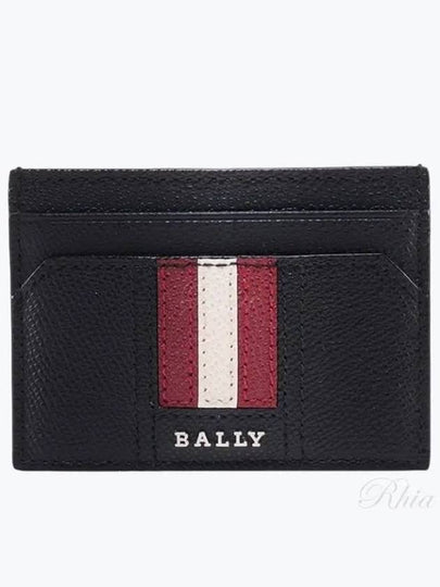 Tar Embossed Leather Card Wallet Black - BALLY - BALAAN 2