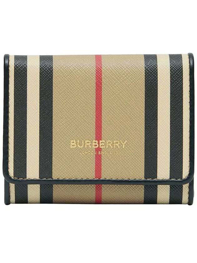 Icon Stripe E Canvas Card Wallet Beige - BURBERRY - BALAAN 2