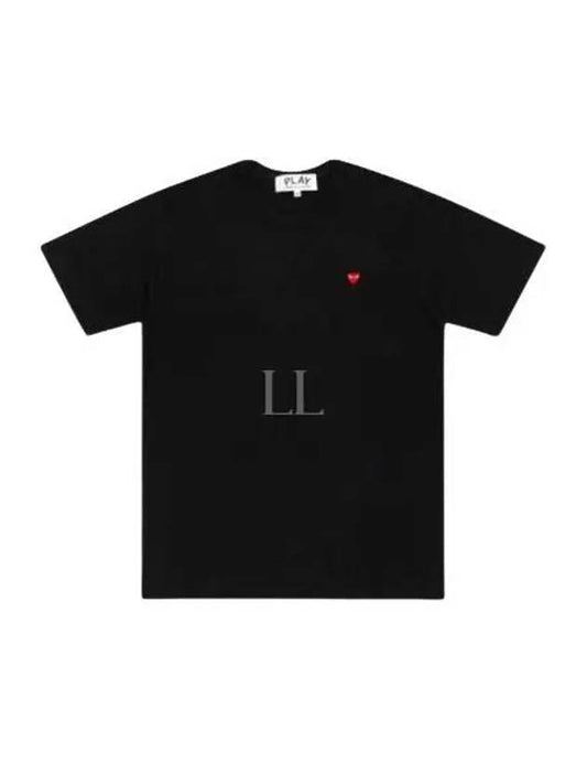 Play Women's Mini Red Wappen Short Sleeve T-Shirt Black P1 T303 1 - COMME DES GARCONS - BALAAN 2