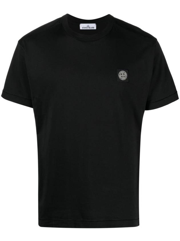 Logo Patch Short Sleeves T-Shirt White - STONE ISLAND - BALAAN 5