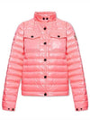 Women Vinzier Short Down Jacket Pink - MONCLER - BALAAN.