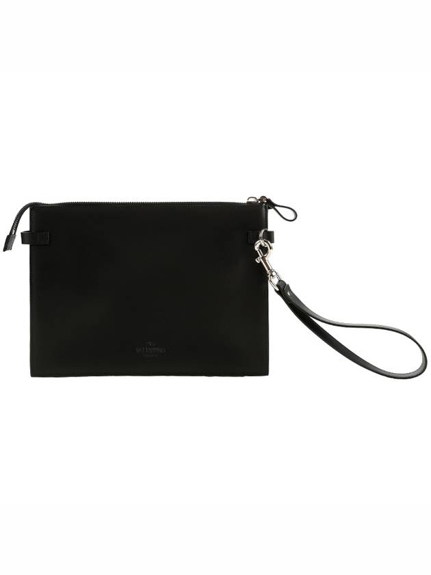 VLNT Logo Clutch Bag Black - VALENTINO - BALAAN 3