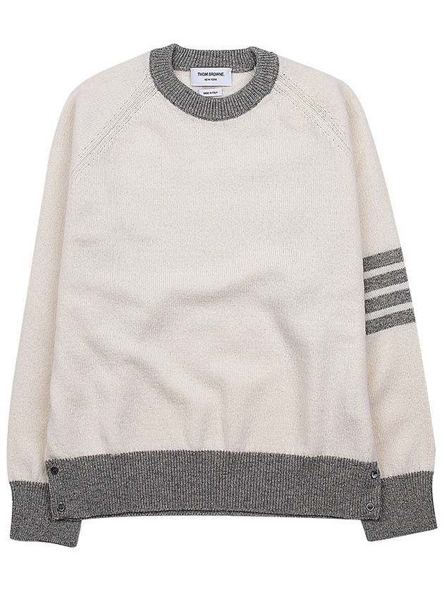 Wool 4 Bar Pullover Knit Top Beige - THOM BROWNE - BALAAN 2