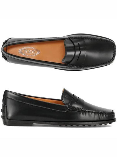 Women's City Gommino Leather Driving Shoes Black - TOD'S - BALAAN 2