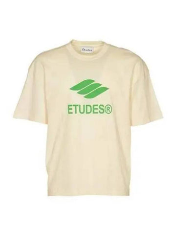 Studio ECCO Eco Print Short Sleeve Cream E23MM133 - ETUDES - BALAAN 1