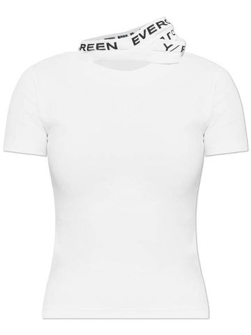 Y Project Top With Printed Logo, Women's, White - Y/PROJECT - BALAAN 1