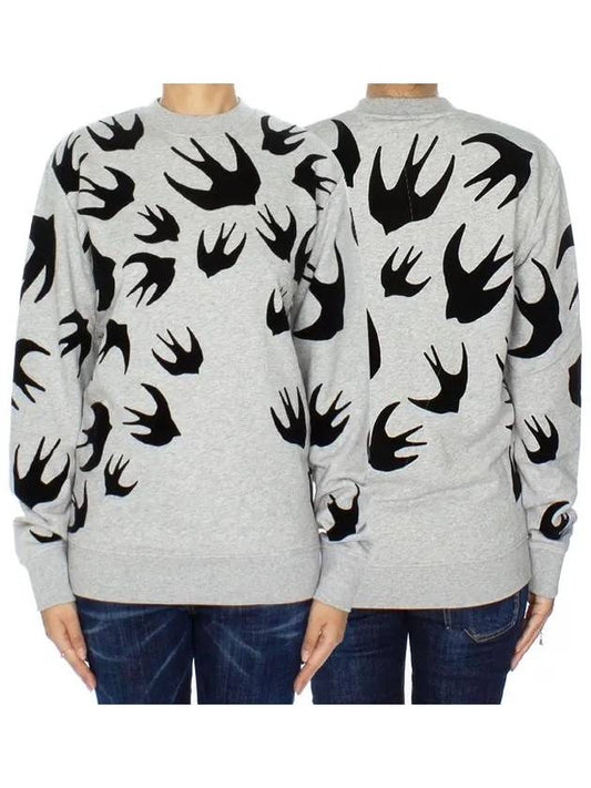 McCue Swallow Printing Sweatshirt 348190 RGH82 1225 - ALEXANDER MCQUEEN - BALAAN 1