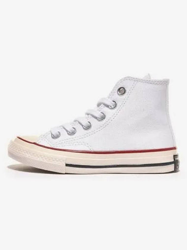 Kids Children Toddler Running Shoes Slip on Height elevating Sneakers Chuck 70 Vintage Canvas White High Garnet Egret - CONVERSE - BALAAN 1