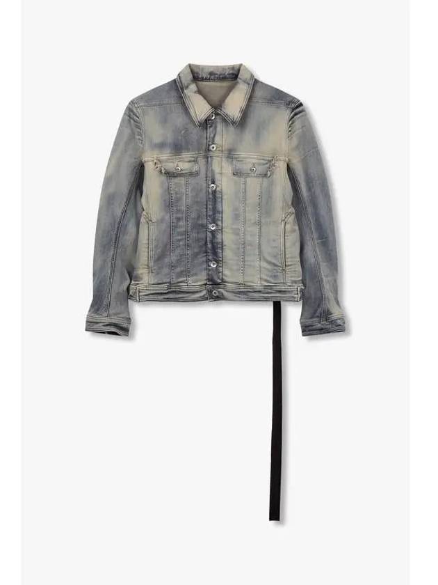 MEN DRKSHDW Washed Denim Trucker Jacket Light Indigo - RICK OWENS - BALAAN 1