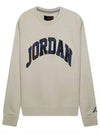 Jordan Essential Holiday Fleece Crew Sweatshirt Beige - NIKE - BALAAN 1