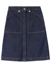 Jupe Annie Denim A-Line Skirt Indigo - A.P.C. - BALAAN 2