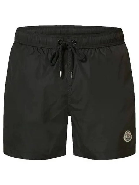 Men's Logo Patch Three Stripes Lining Swim Shorts Black - MONCLER - BALAAN 2