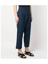 Renato Linen Cotton Straight Pants Navy - A.P.C. - BALAAN 4