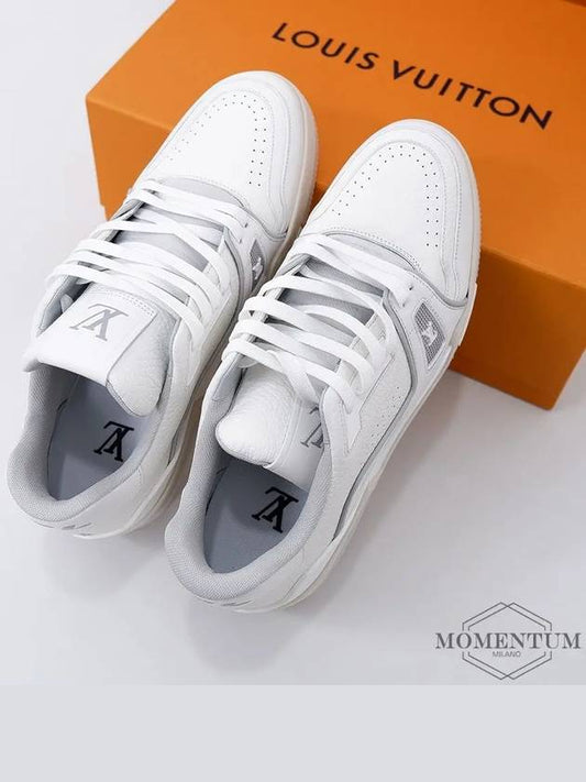 LV Trainer Leather Low Top Sneakers White - LOUIS VUITTON - BALAAN 2