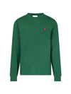 Small Heart Logo Sweatshirt Green - AMI - BALAAN 1