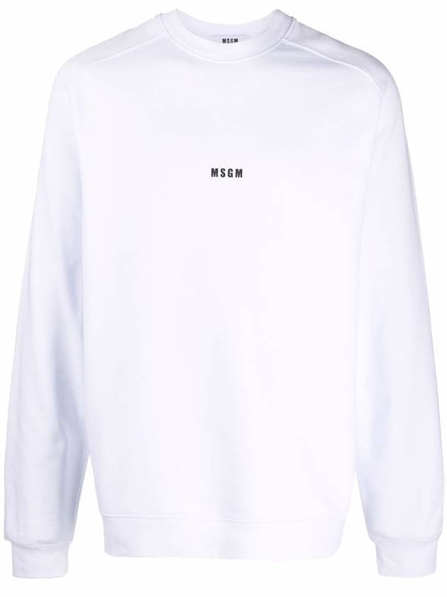 Men's Micro Logo Printing Sweatshirt White - MSGM - BALAAN 1