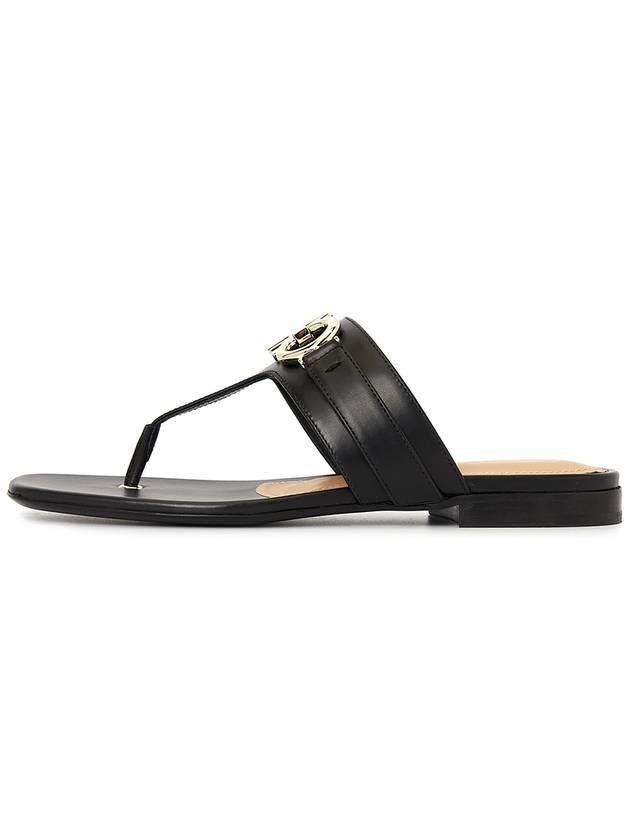 Gancini Flip Flops Black - SALVATORE FERRAGAMO - BALAAN 5