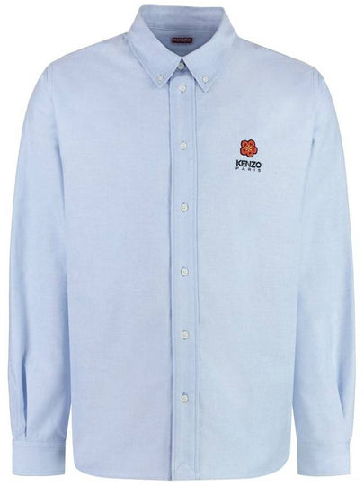 Boke Flower Crest Long Sleeve Shirt Sky Blue - KENZO - BALAAN 2