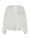 Bold Fox Head Patch Regular Cardigan Grey - MAISON KITSUNE - BALAAN 2