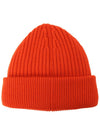 Grenoble Down Filled Wool Beanie Orange - MONCLER - BALAAN 3