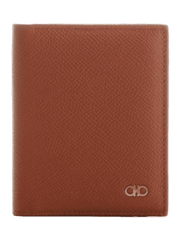 Gancini Credit Card Wallet Brown - SALVATORE FERRAGAMO - BALAAN 1