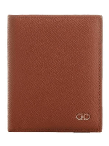 Gancini Credit Card Wallet Brown - SALVATORE FERRAGAMO - BALAAN 1