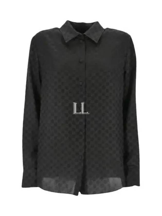 GG Crepe Silk Long Sleeve Shirt Black - GUCCI - BALAAN 2