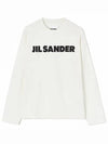 Logo Print Cotton Long Sleeve T-Shirt White - JIL SANDER - BALAAN 2