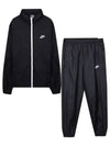 Club Lined Woven Tracksuit Black - NIKE - BALAAN 1