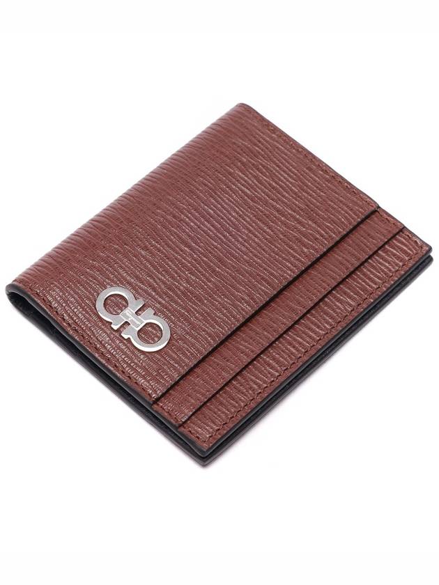 Gancini Card Wallet Red - SALVATORE FERRAGAMO - BALAAN 6