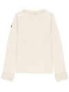 Moncler Kids 8 10 Logo Cotton Sweater Ivory - MONCLER - BALAAN 3