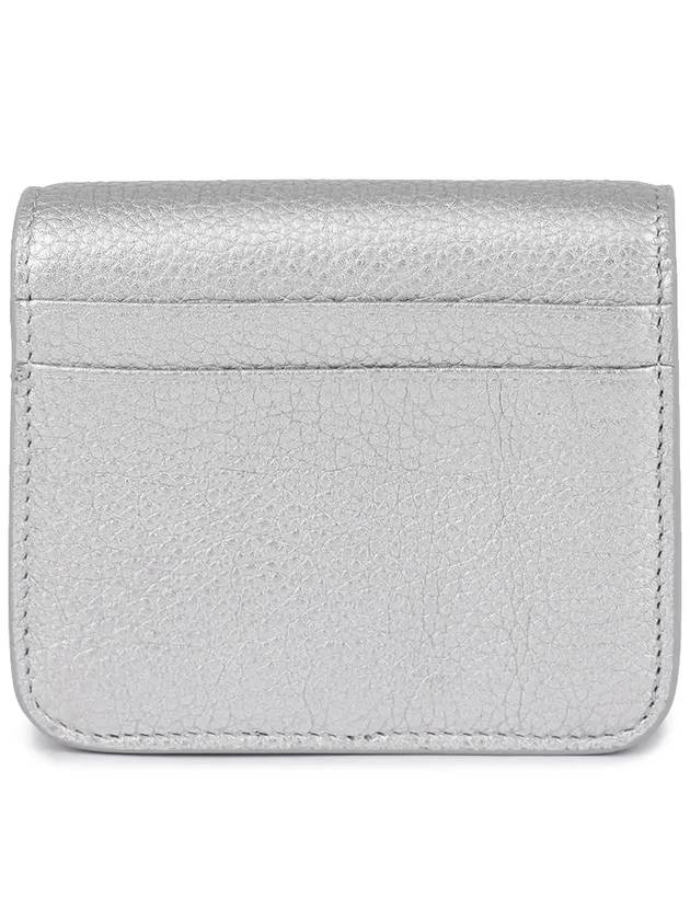 Logo Coin Pocket Flap Half Wallet Silver - BALENCIAGA - BALAAN 4