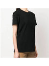 Vidal Embroidered Logo Cotton Short Sleeve T-Shirt Black - ISABEL MARANT - BALAAN 3