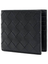 Intrecciato Bifold Half Wallet Black - BOTTEGA VENETA - BALAAN 4